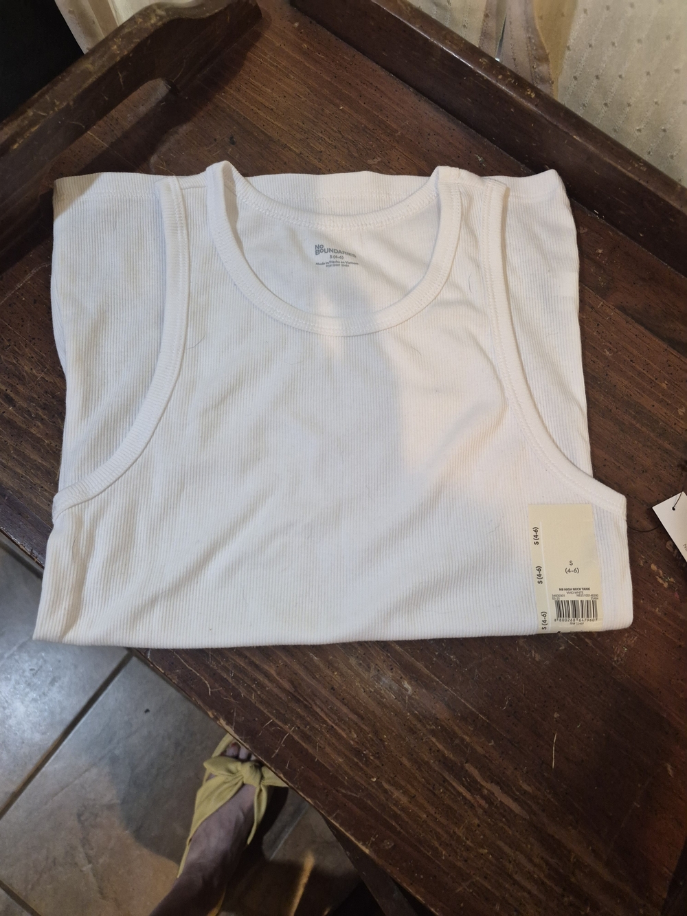 NWT No Boundaries Ribbed High-Neck Tank 🤍 White S